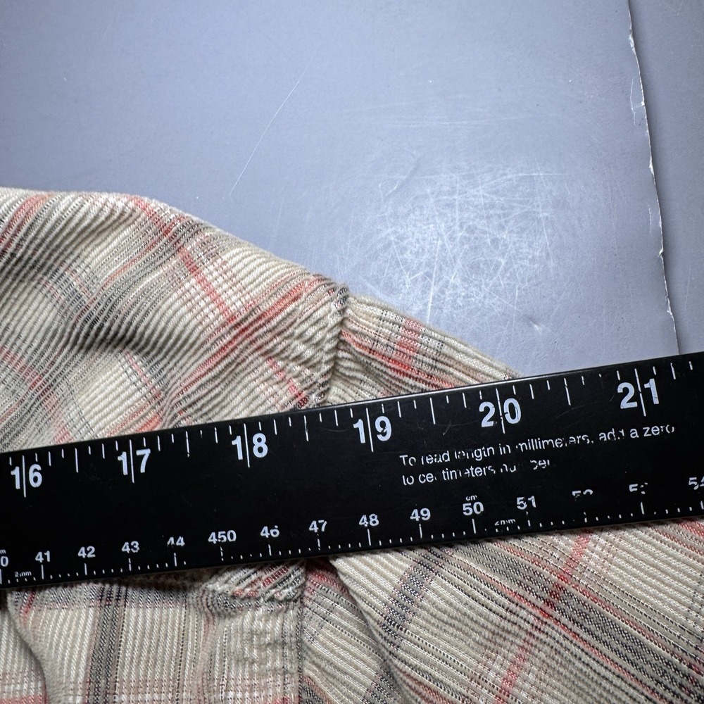 Carbon 2 Cobalt Full Zip Shirt Jacket Mens L Beige Corduroy Stripes Cotton Work - Picture 10 of 12